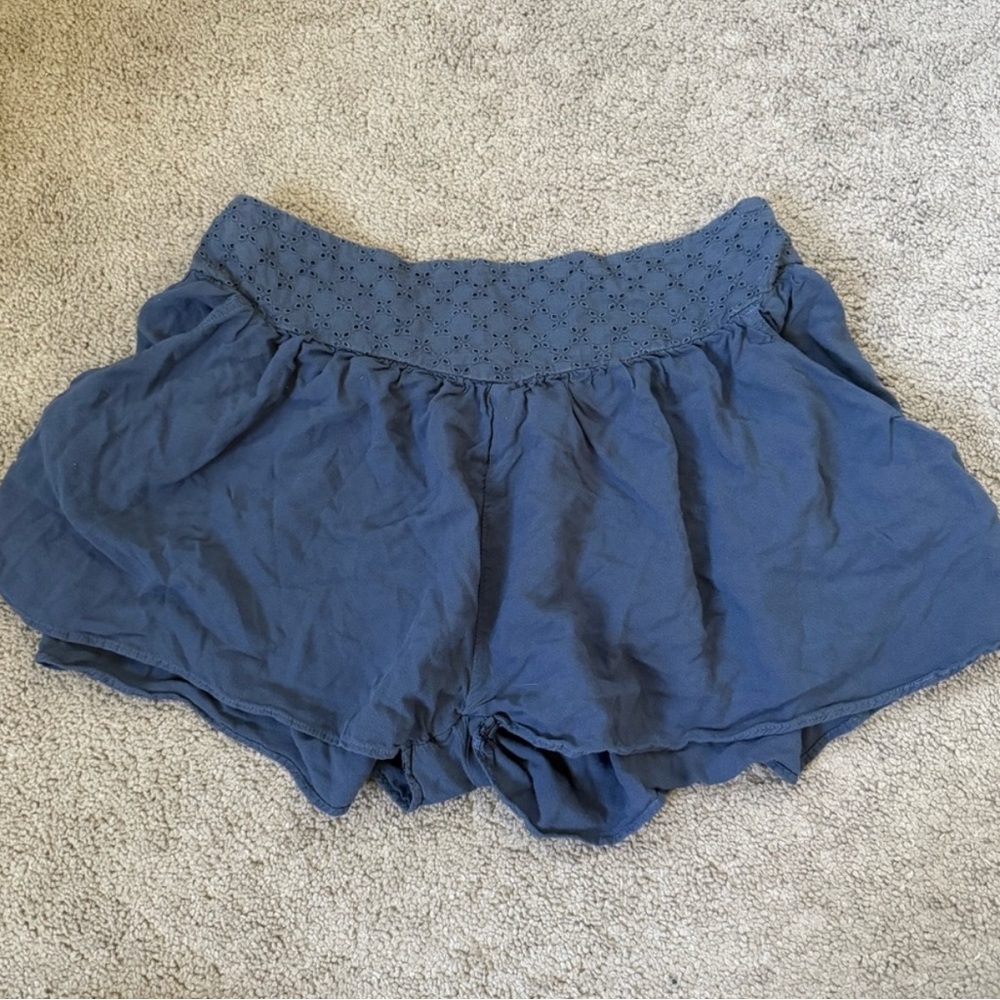 American Eagle Outfitters Blue Skorts with Elastic Waistband